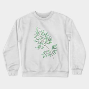 Olive leaf branch - Botanical water colour Crewneck Sweatshirt